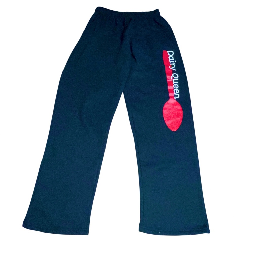 Dairy Queen Sweatpants Size Small Fast Food Promo Red Spoon New Old Stock DQ - Picture 1 of 7
